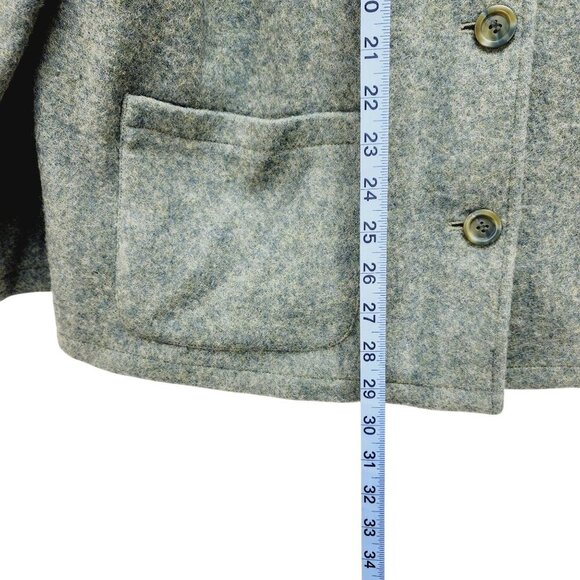 Rafael Wool/Lambswool blend Coat Blazer Jacket Women's Size 14 Green Button-Up - Picture 7 of 10